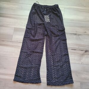 Turks & Caicos Black Lace Pants